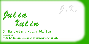 julia kulin business card